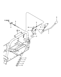 Accelerator Lever Diagram and Parts List for SX3100 54ALB4S727-54ALB4SW727-54ALB4SX727-54ALB4SY727-54ALB4SZ727-54AMB4S727-54AMB4SW727-54AMB4SX727-54AMB4SY727-54AMB4SZ727 Cub Cadet Lawn Tractor